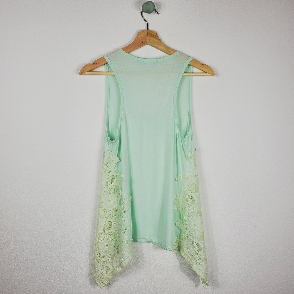 erGuo by Minty Lace Racerback Mint Side Lace Tank - Picture 6 of 8